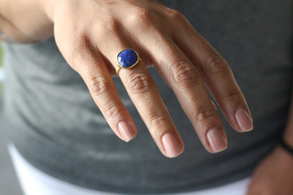 LAPIS LAZULI ONTARI RING - Purple Lily