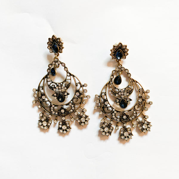 Navy Blue Chandini Earrings