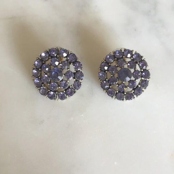 BEJEWLED PURPLE STUDS - Purple Lily