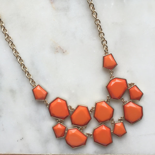 ORANGE GEOMETRIC BIB - Purple Lily