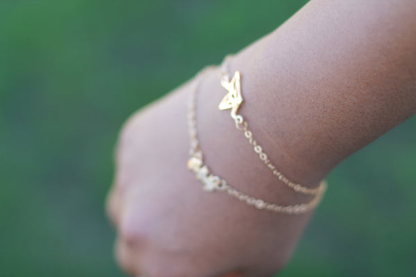 ORIGAMI BIRD BRACELET - Purple Lily