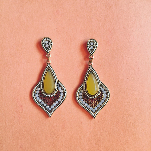 BIJOUX BEAD DROP EARRINGS - Purple Lily