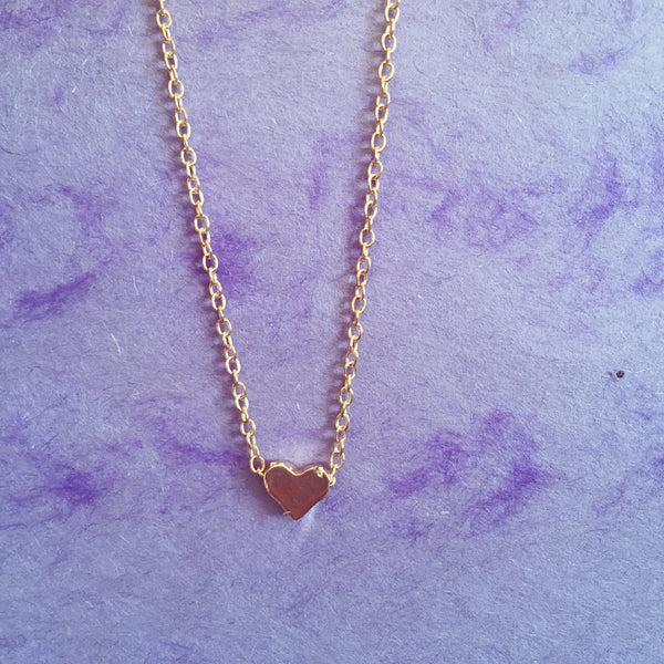 DAINTY HEART PENDANT - Purple Lily