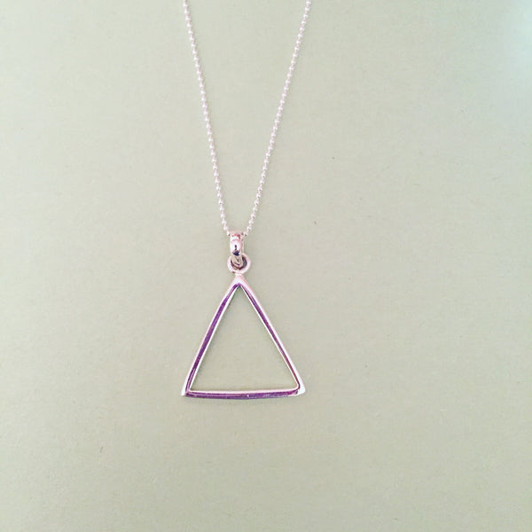 HOLLOW TRIANGLE PENDANT - Purple Lily