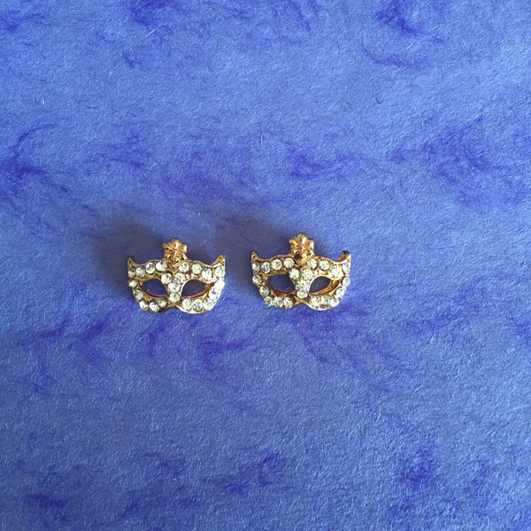 RHINESTONE MASQUERADE MASK STUDS - Purple Lily